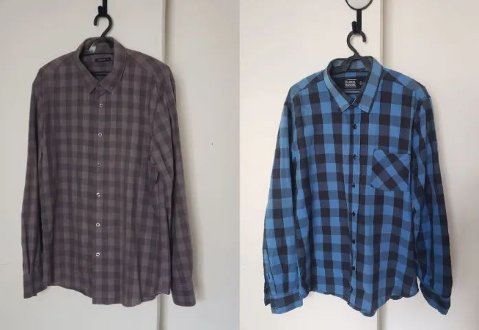 2 camisas xadrez tam G - Foto 2