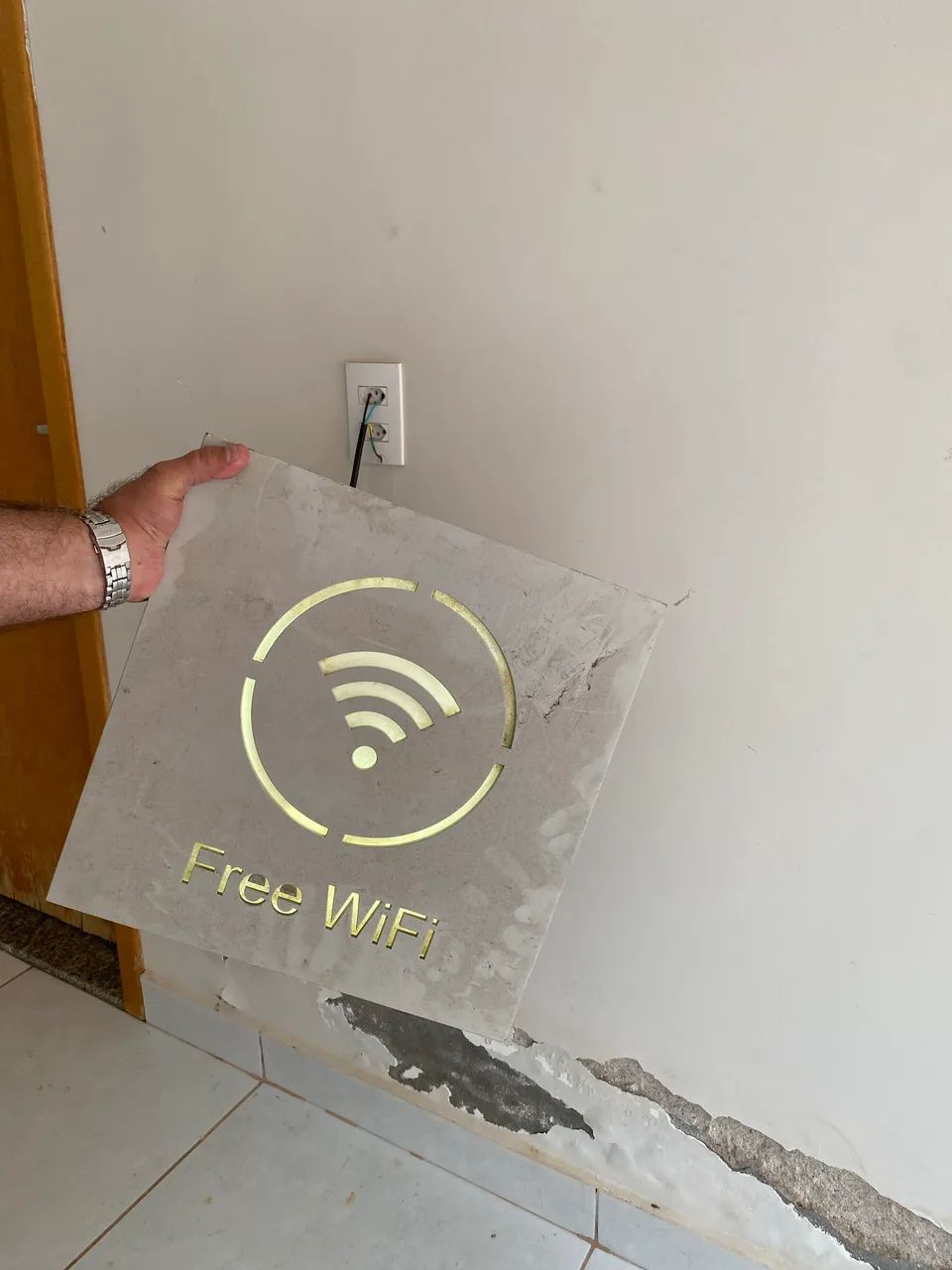 Placa para lojas Sinal Wi-Fi - Foto 2