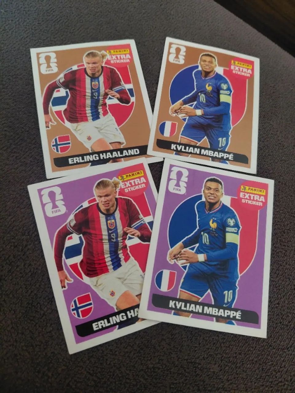 figurinhas legend 2 Mbappé e 2 Haaland 