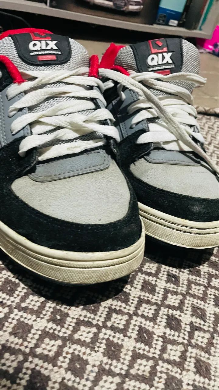 Tênis Qix 90's - Preto, Vermelho e Branco - Foto 2