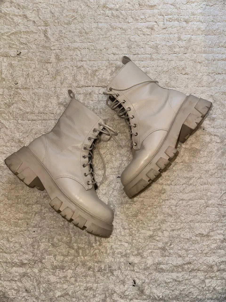 Coturno de Couro Off White - Foto 2