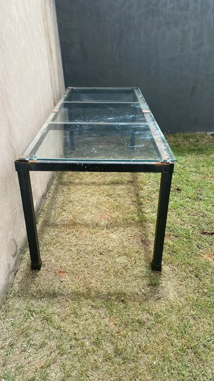 Mesa em aço e vidro  - Foto 2