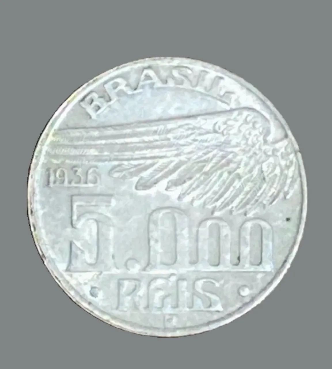 Moeda de 5000 réis em prata