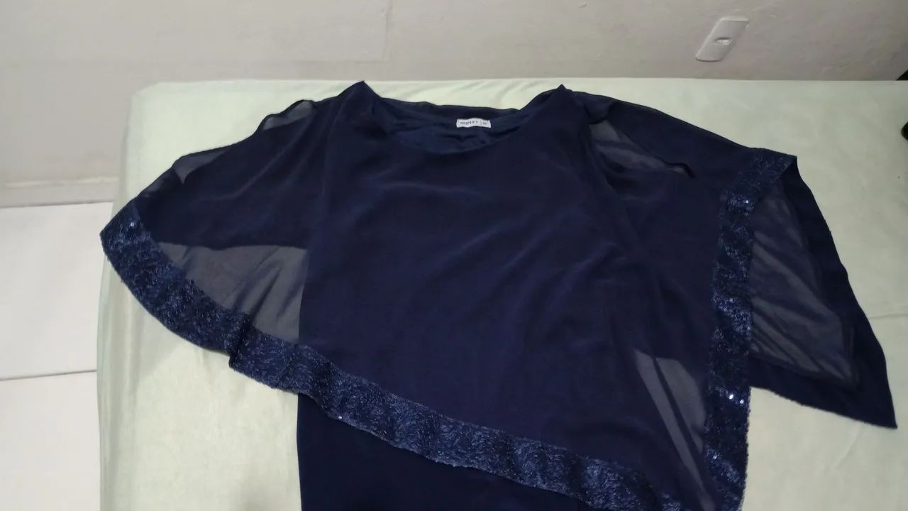 Vestido para festas Madrinhas azul marinho  - Foto 3