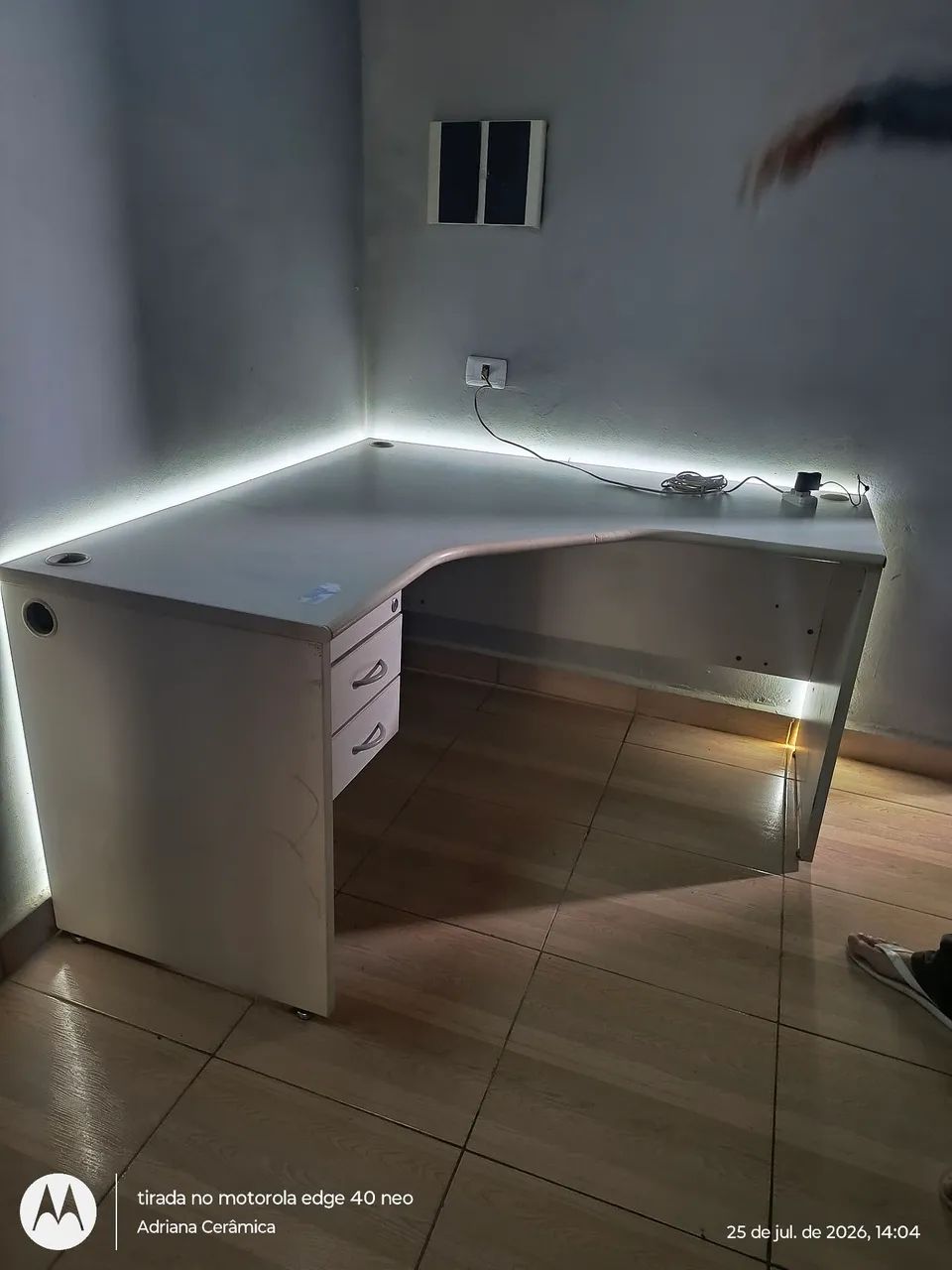 Mesa  reta ou em L - Foto 4