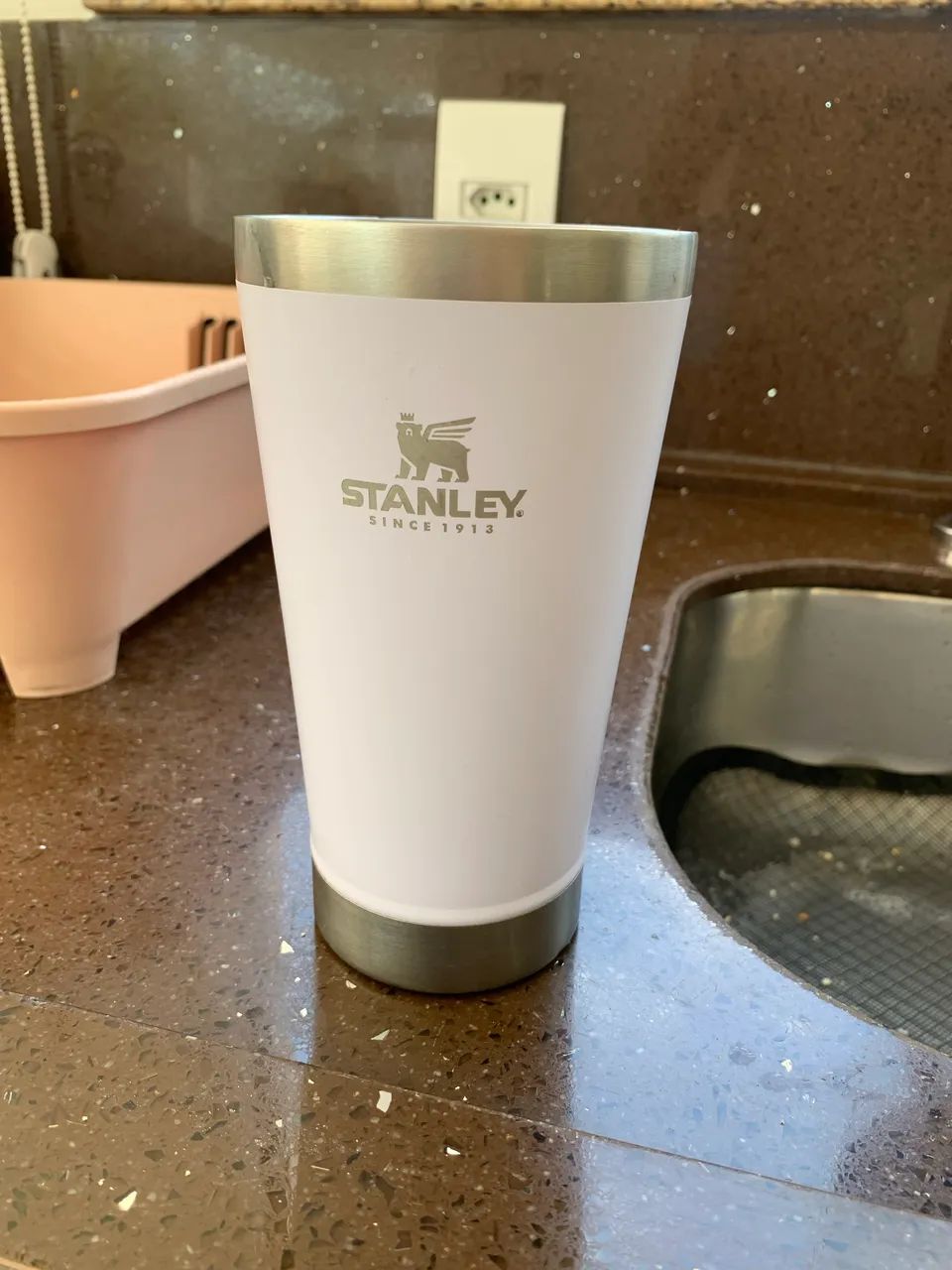 Copo Térmico Stanley Original Lilás / prata 473ml - Foto 2