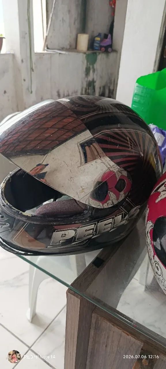 Capacete com viseira espelhada  - Foto 3
