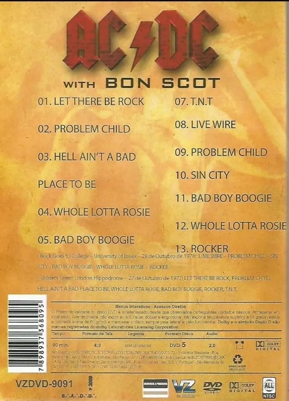 Dvd AC DC, whith Bon Scot. - Foto 4