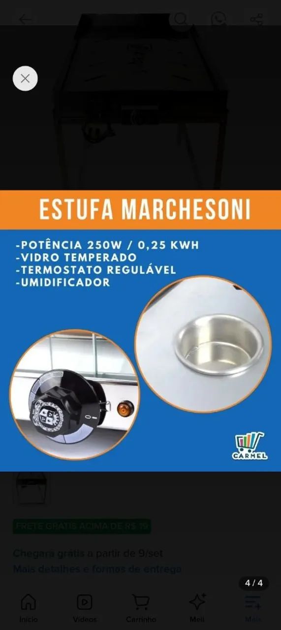 Estufa Para Salgados 5 Bandejas Expositor Elétrico Inox - Foto 4