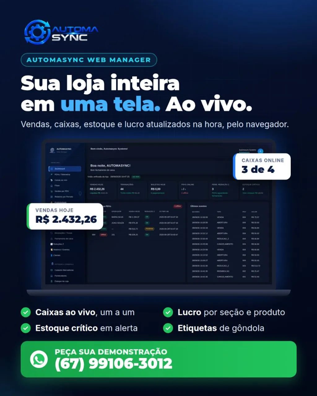 SISTEMA DE CAIXA PARA SUPERMERCADOS  - Foto 3