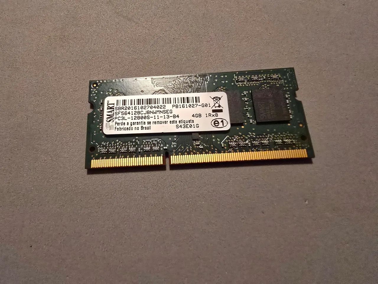 Memória Smart 4gb Ddr3 Notebook 