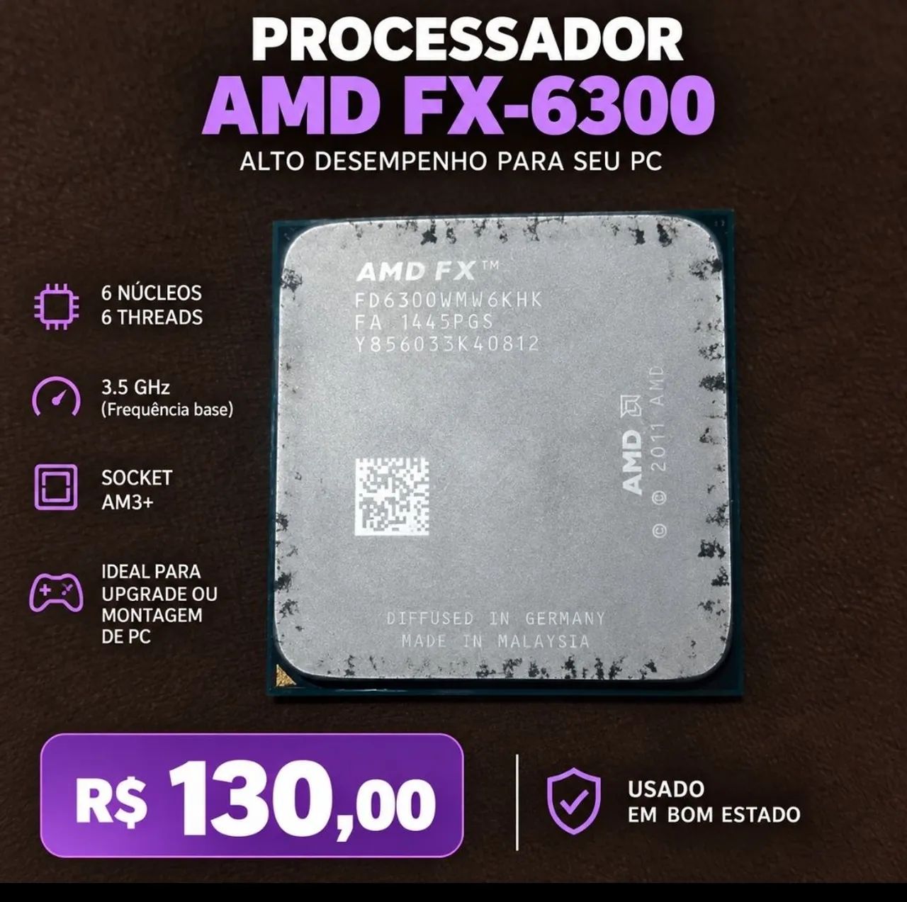 Processador AMD FX 6300