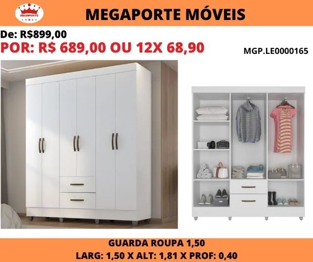 GUARDA ROUPA 6 PORTAS  - Foto 3