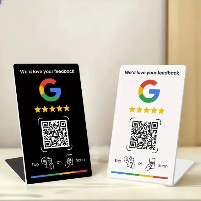 Plaquinha de Avaliação Google com NFC e QR Code - Acrílico - Foto 3