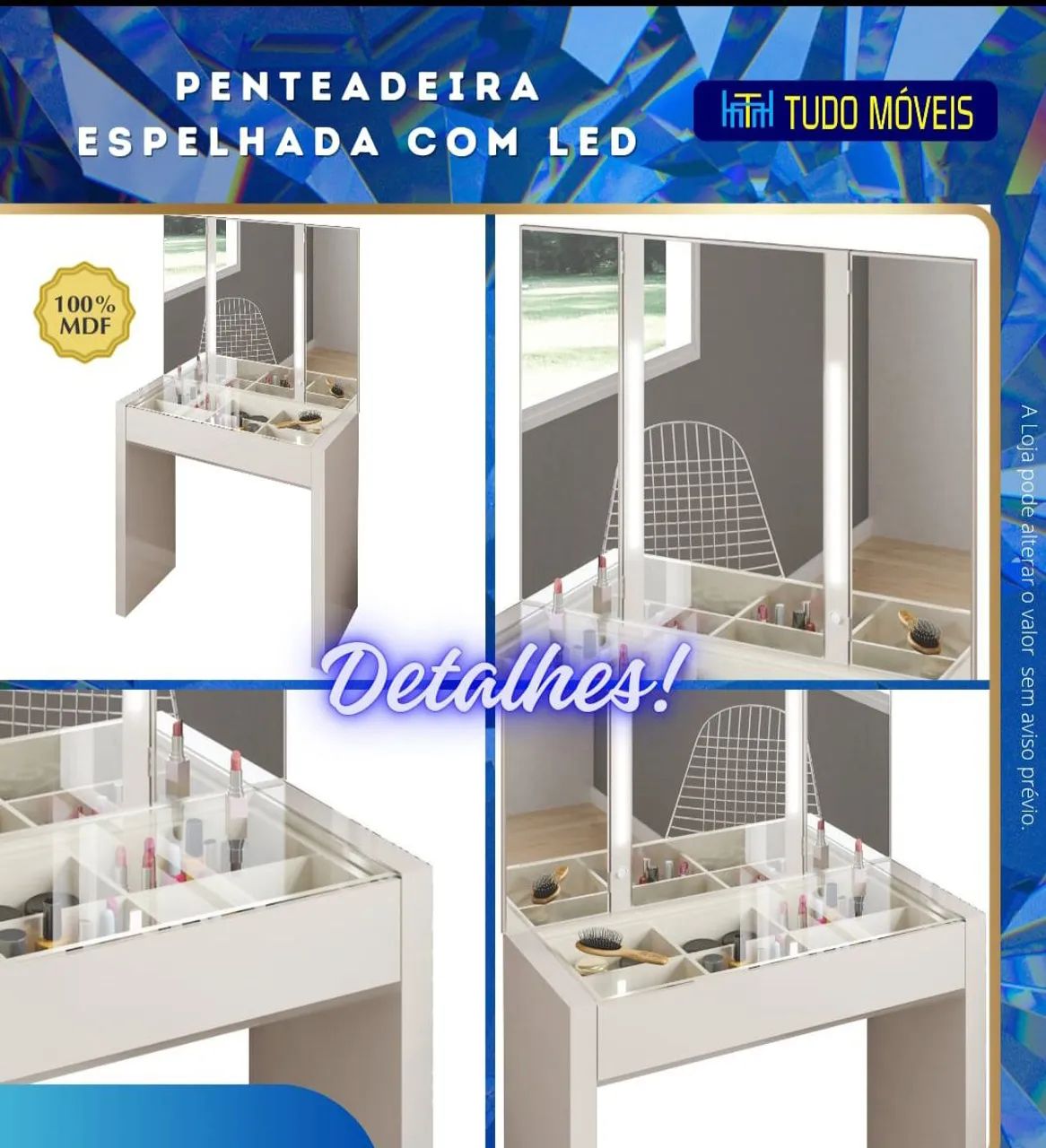 Penteadeira camarim com led - Foto 2
