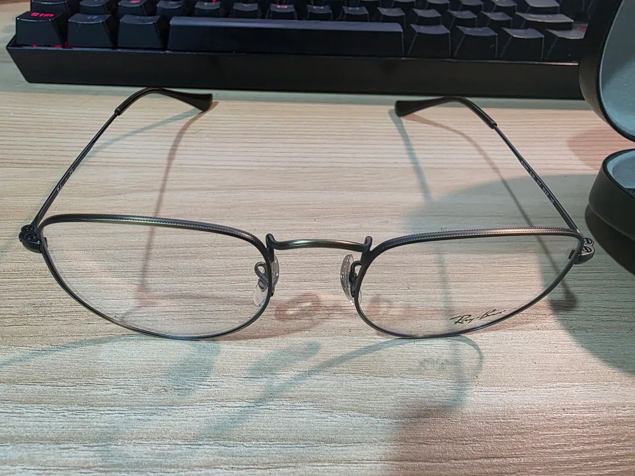 Armação Ray-Ban Elon Optics RB3958V 3117 Ouro Envelhecido - Nova na Caixa - Foto 2