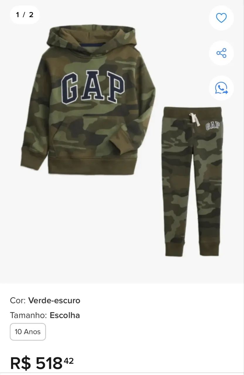 Conjunto de Moletom Gap  (original - Importado Eua) - Foto 4