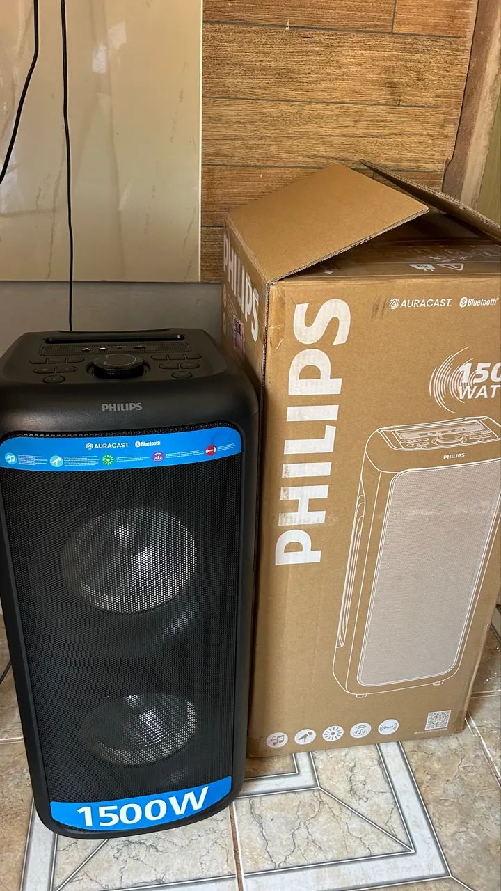     Caixa de Som Philips 1500W Bluetooth Auracast - Nova na Caixa