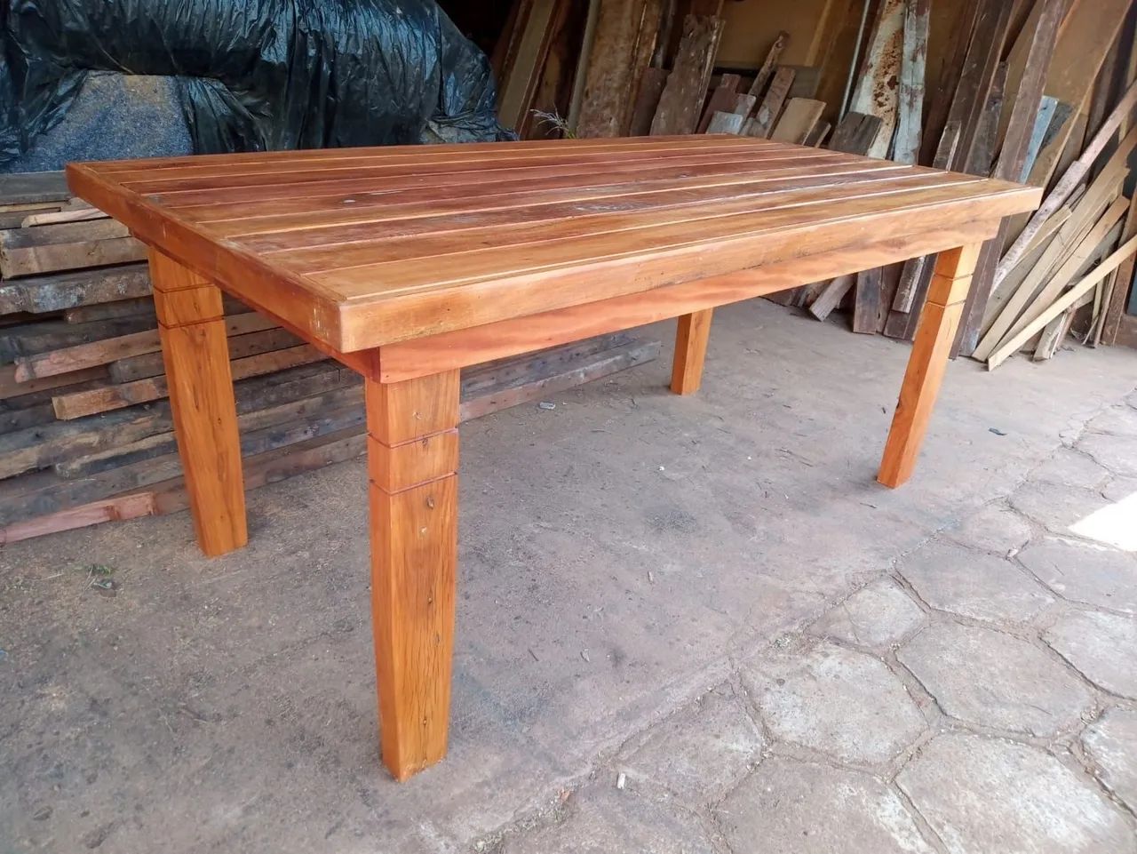 Mesa 100% peroba pronta entrega  - Foto 2
