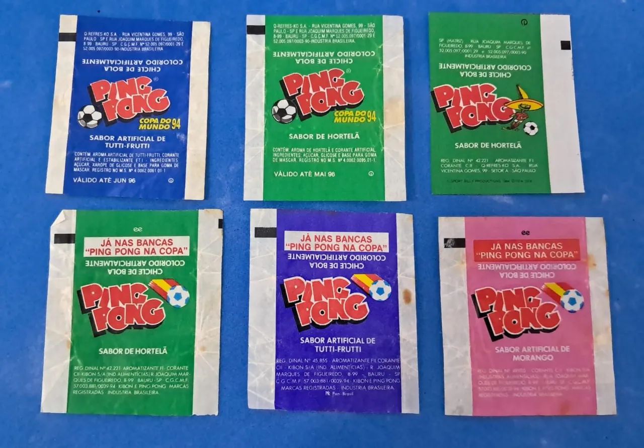 06 embalagens ping pong copa do mundo 1982/86/94