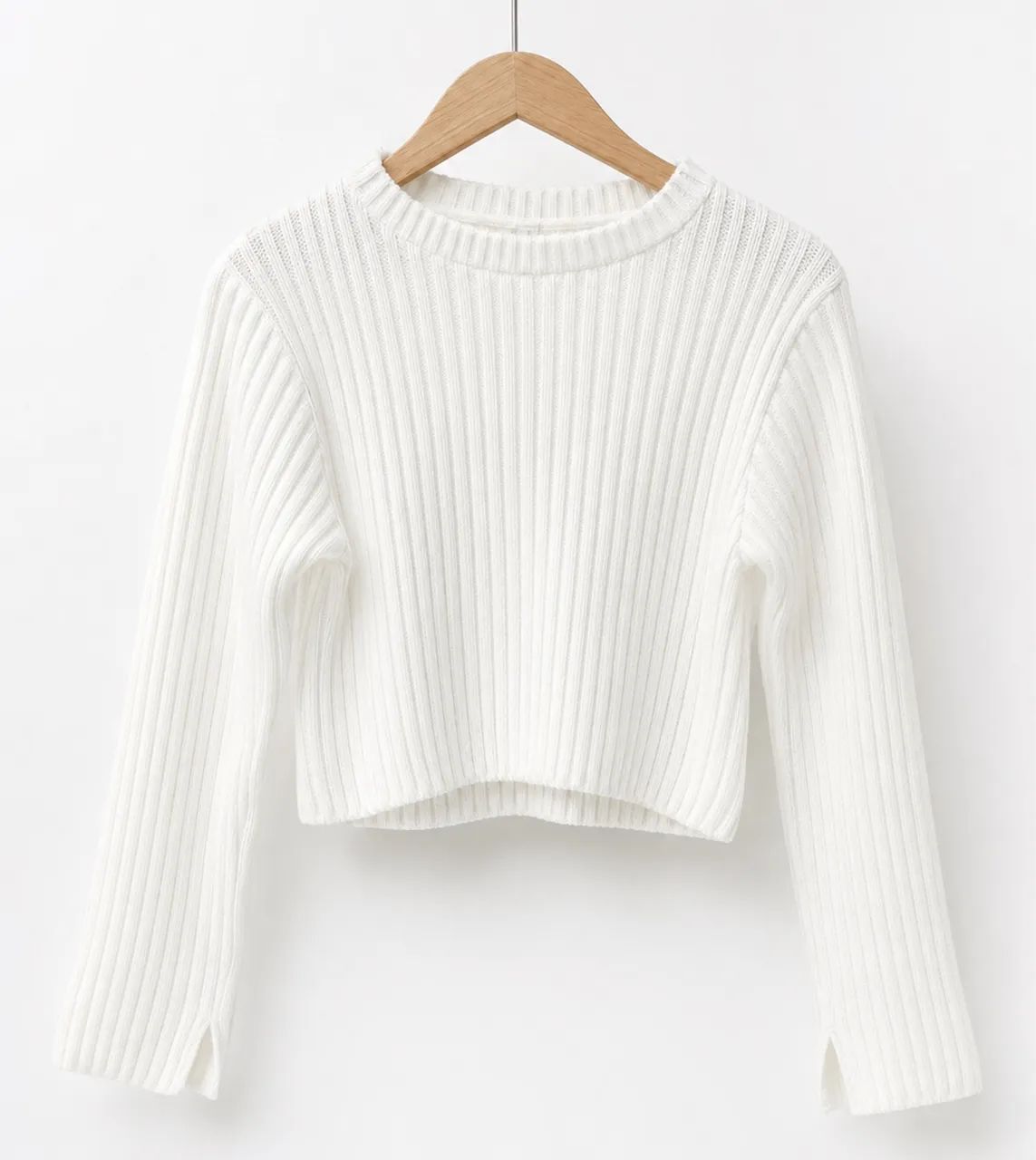 Blusa Cropped Texturizada em Tricô Chenille