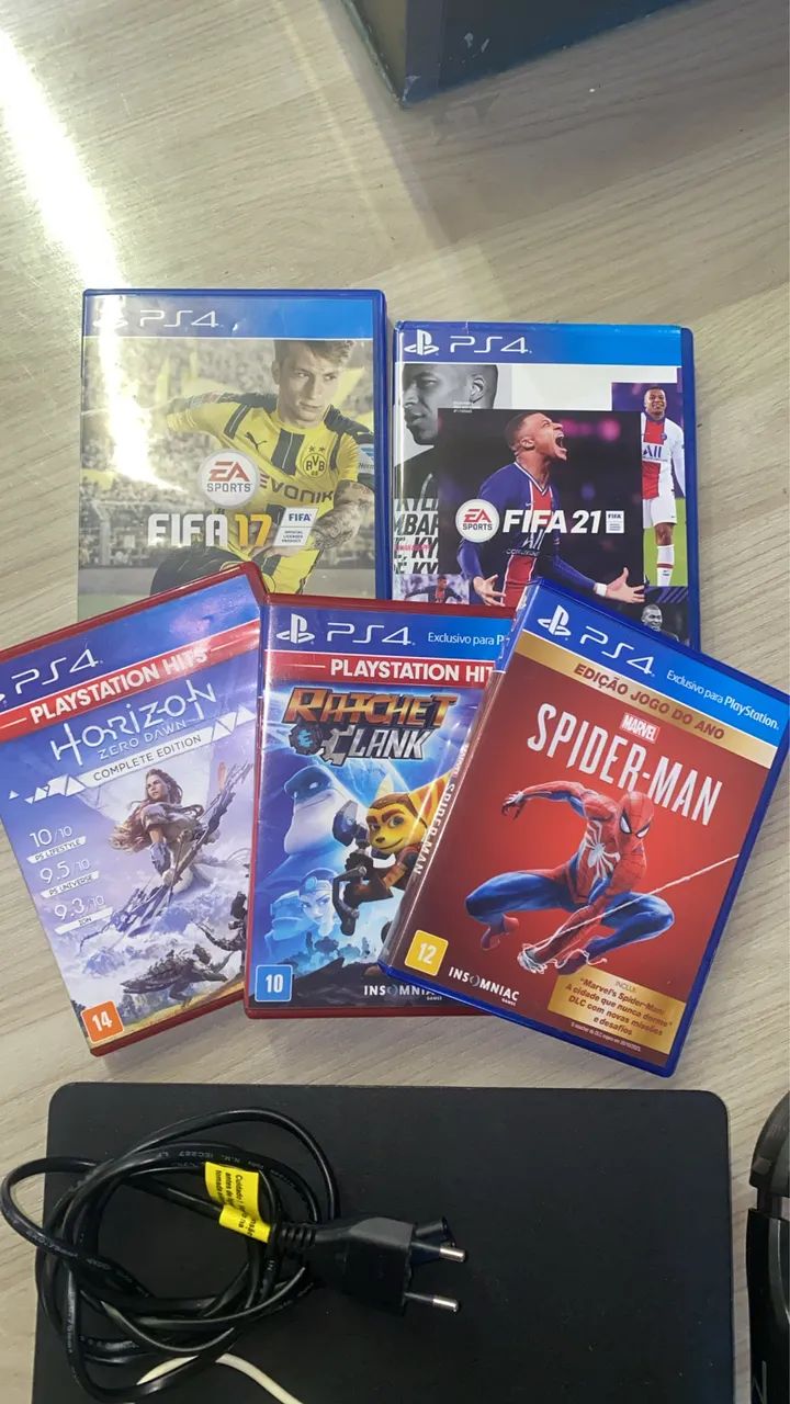 PS4 Slim Completo + 5 Jogos + Controle Original + Headset | Revisado - Foto 2