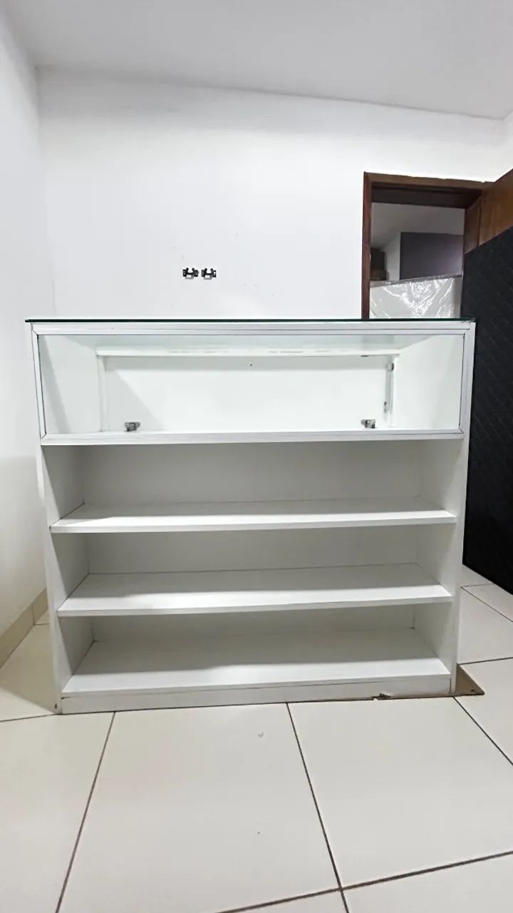 Balcão expositor vitrine de vidro para loja - 1,20m