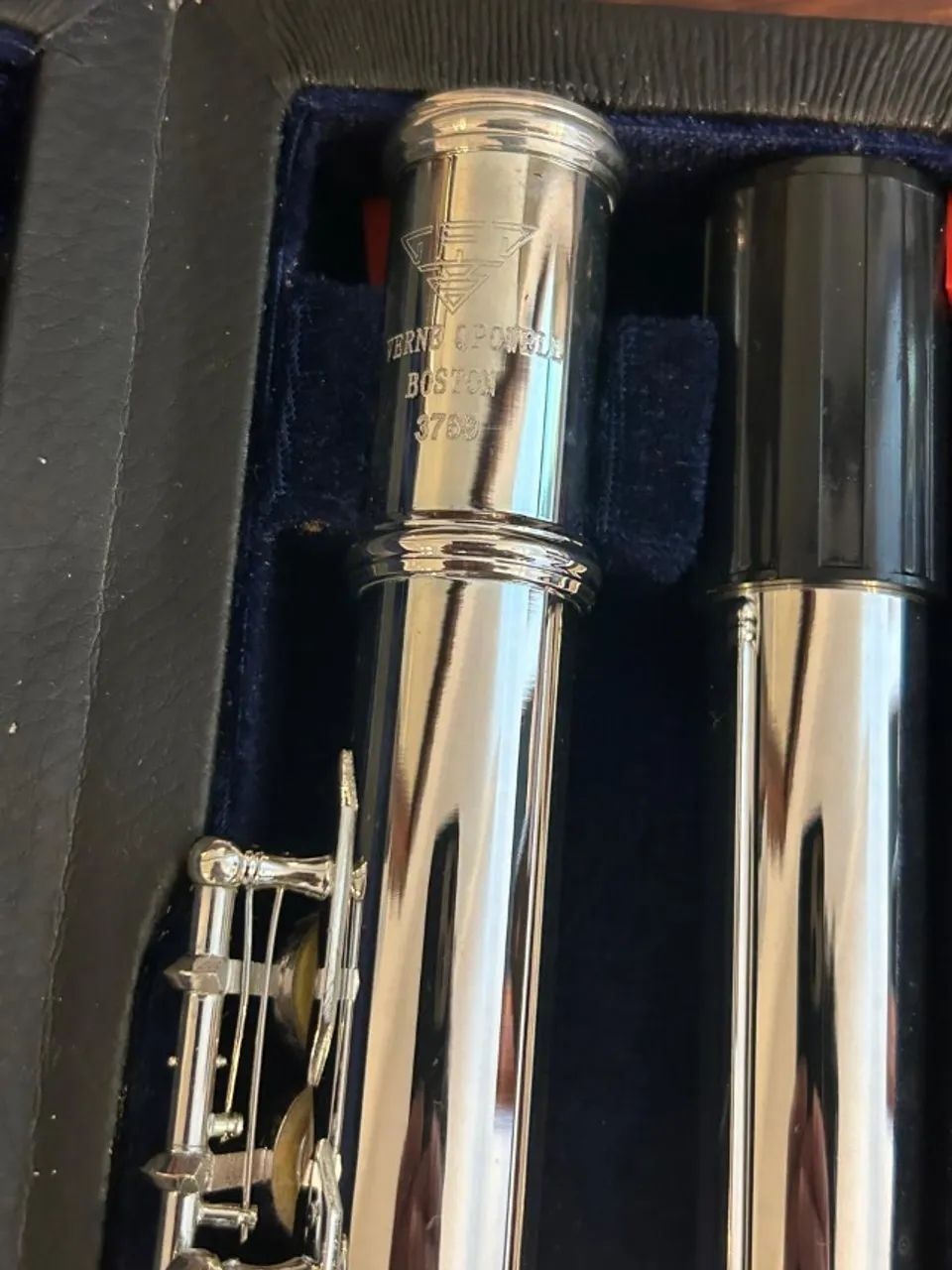 Flauta Transversal Sankyo com porta lábios dourado - Foto 3