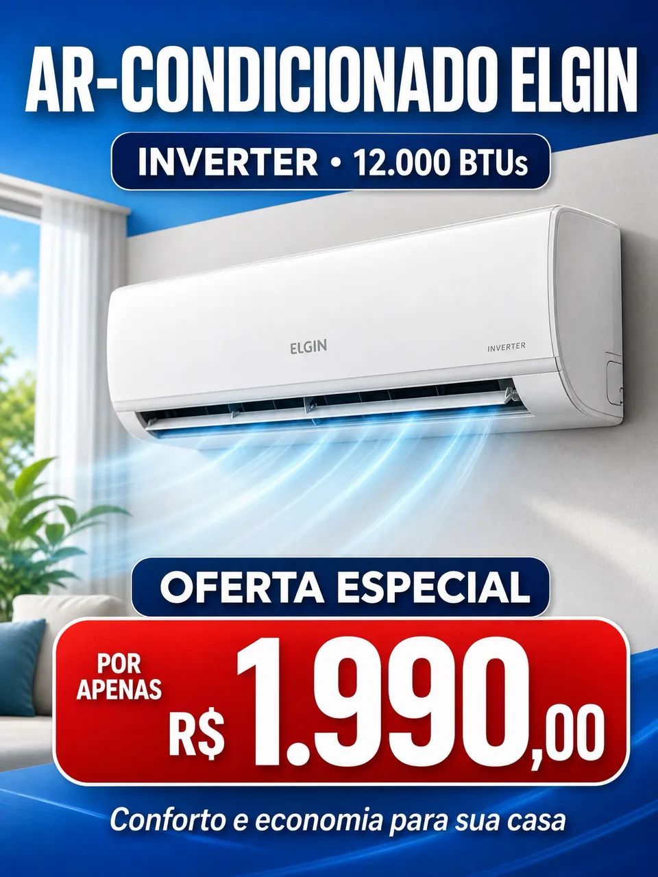 Ar condicionado Elgin 12.000 Btus e 9.000 btus  - Foto 2