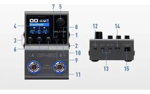 Processador Multiefeitos Ajhq Valeton Gp-50 App Control Nam