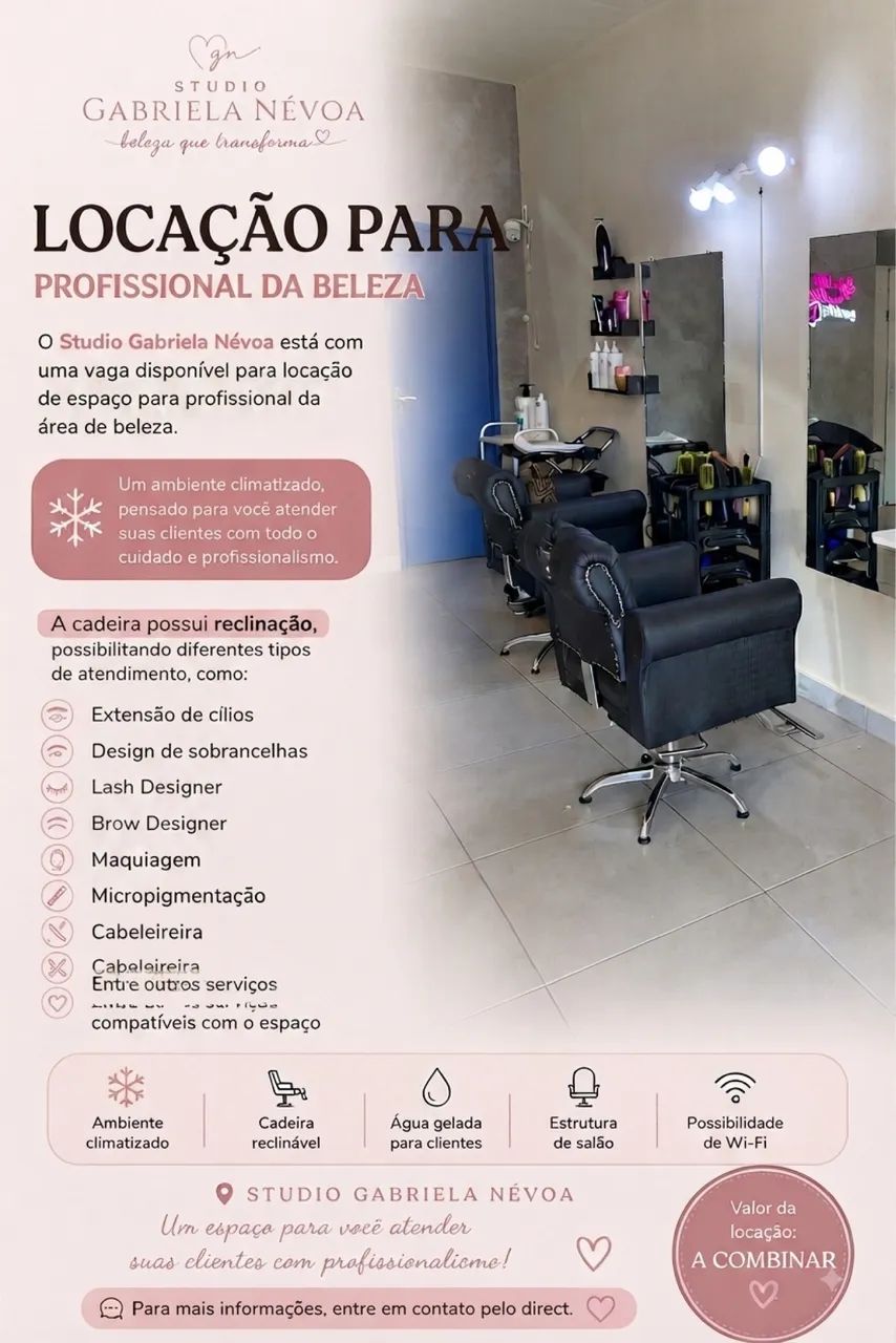 Vaga para profissional da beleza