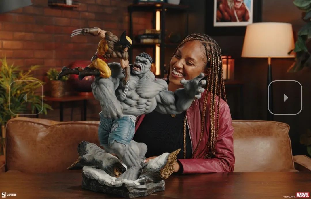 Grey Hulk vs Wolverine Maquette Sideshow - Foto 4