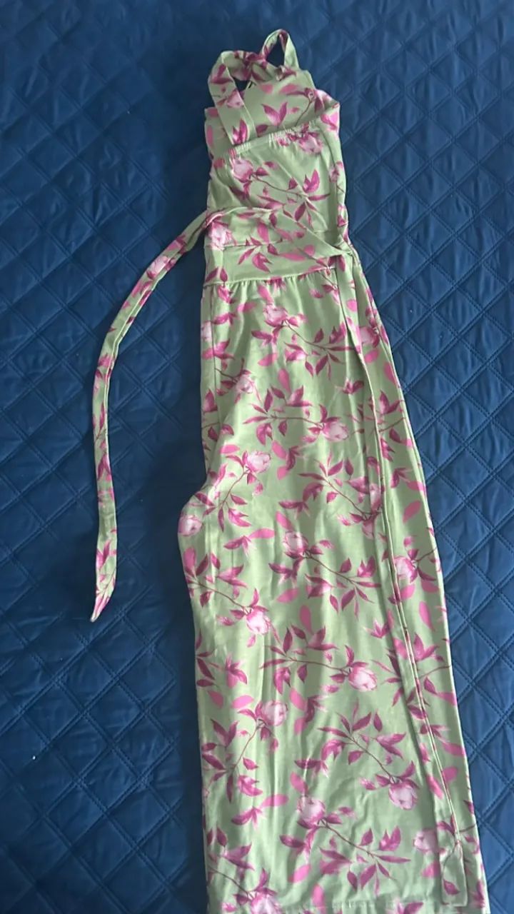 Macacão estampado com barra longa - Foto 4