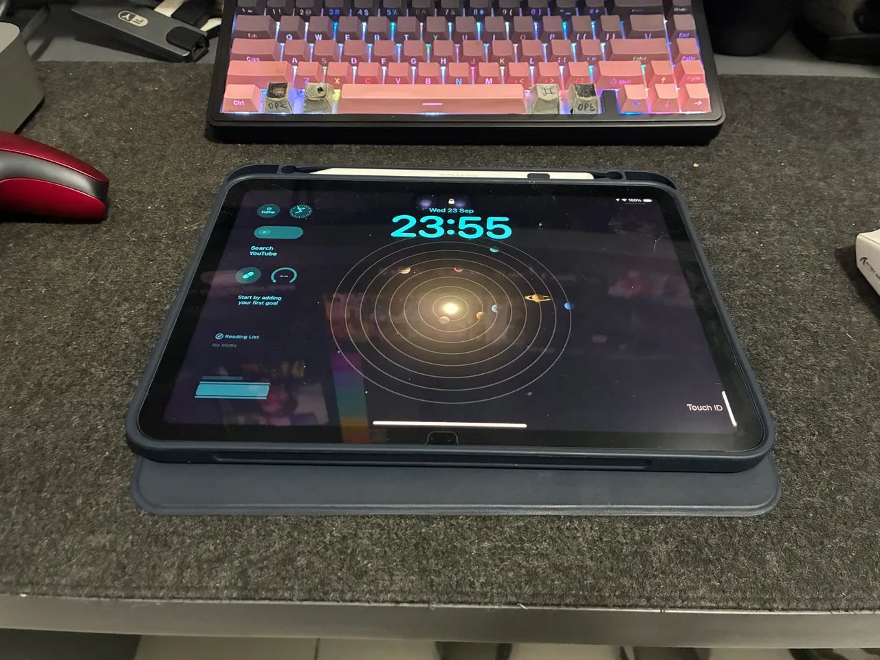 iPad 11 Azul + Caneta + Capa Suporte e película - Foto 2