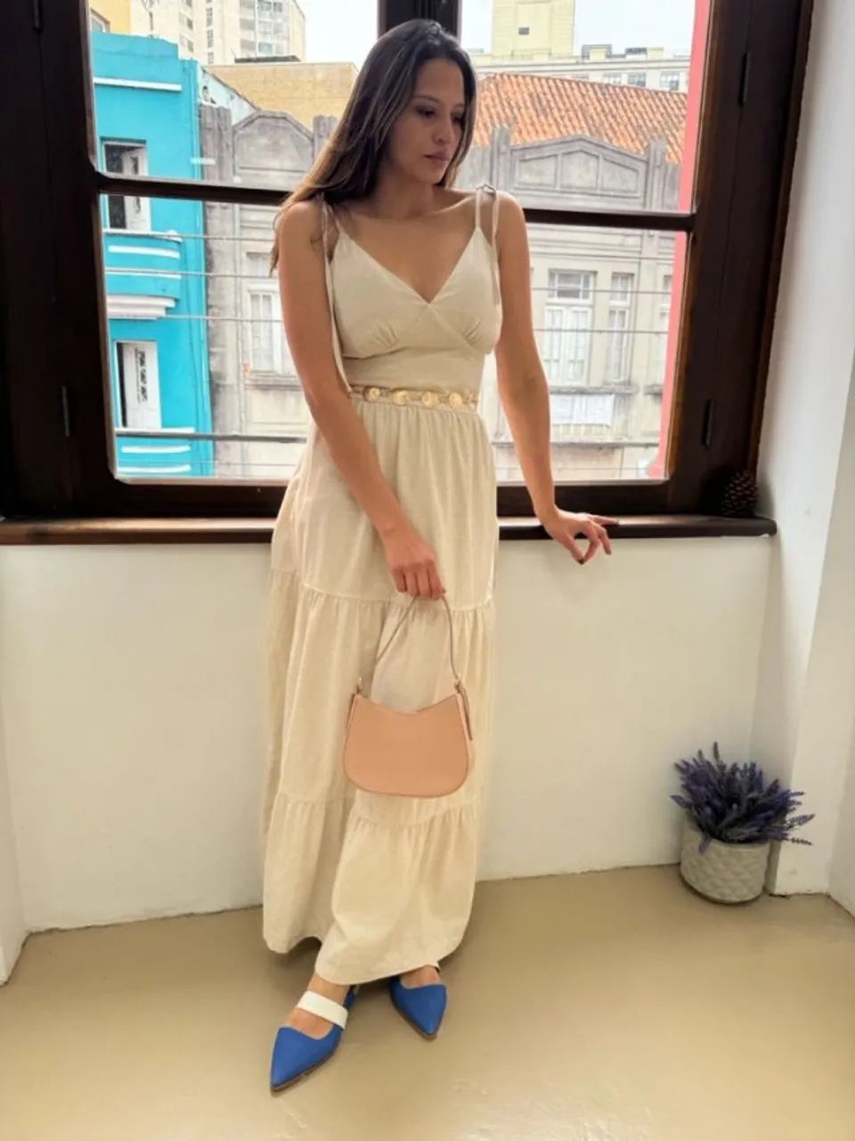 Bolsa Nova Couro Legitmo Rosé - Foto 3