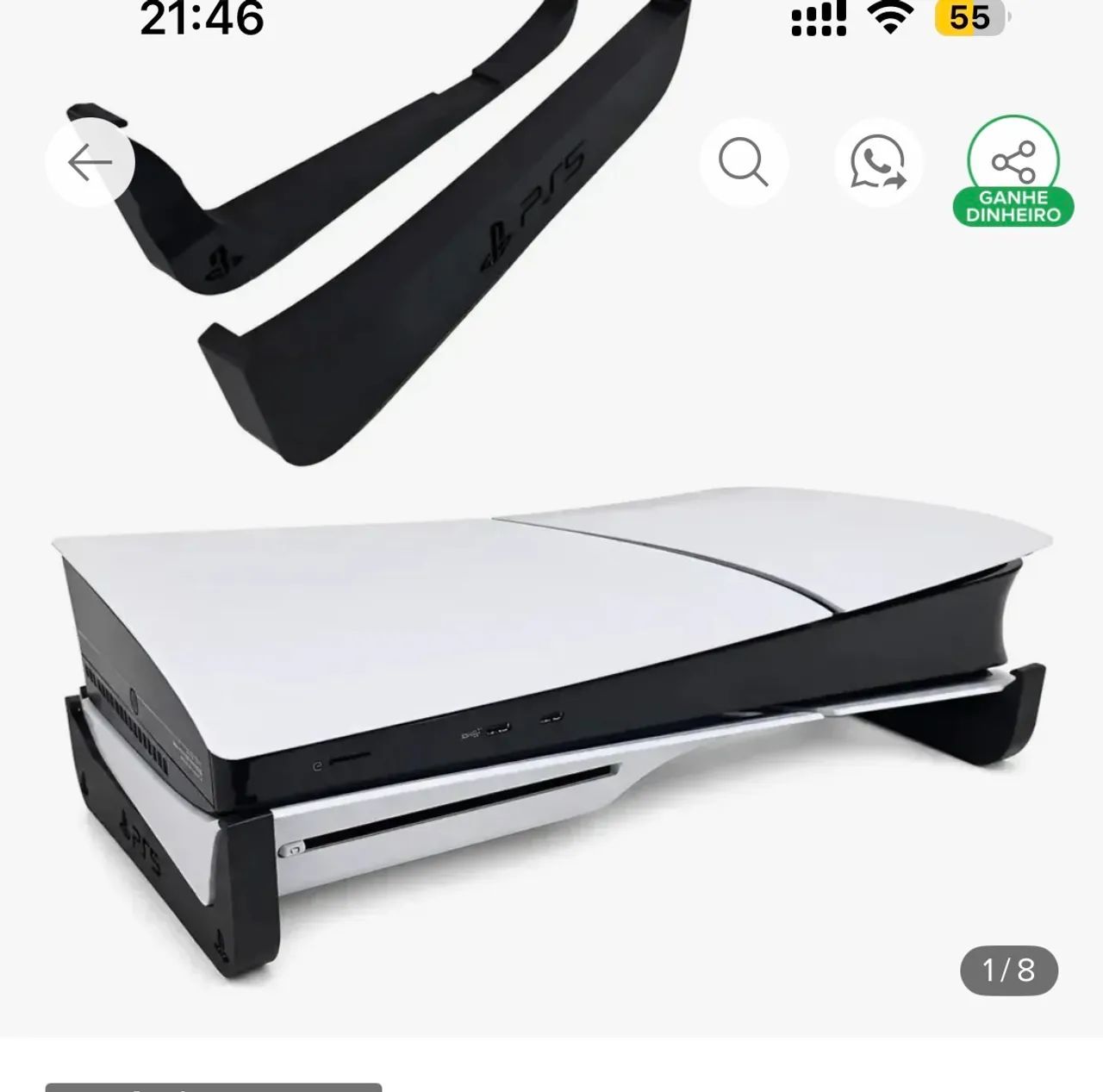 PS5 slim digital - 2 controles e Dock de carregamento  - Foto 4