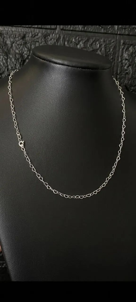 Colar coração feminino PRATA 925