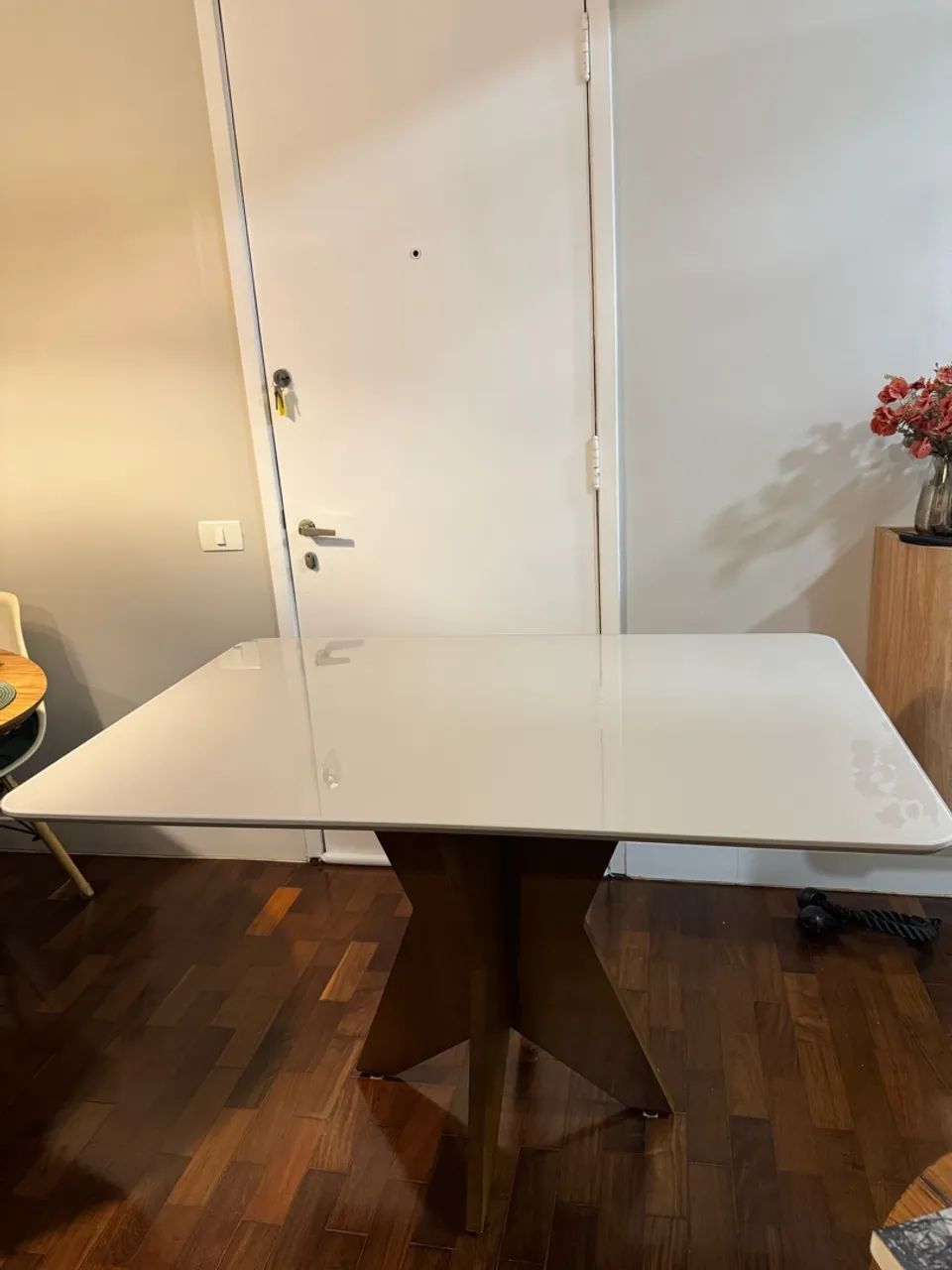 Mesa moderna de Jantar Retangular 1,20 x 0,90 m com 4 Cadeiras