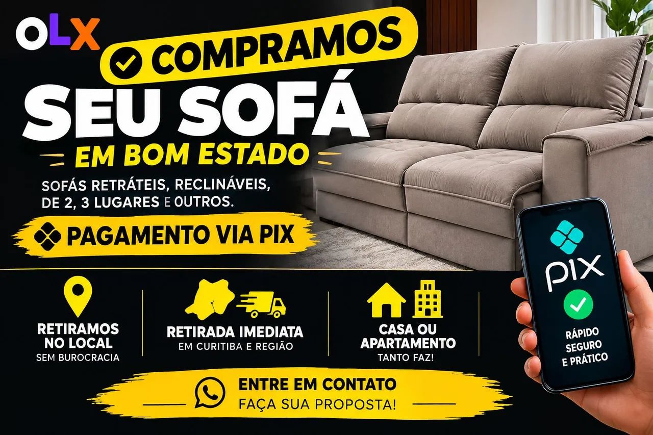 Sofá Retrátil e Reclinável em Ótimo Estado