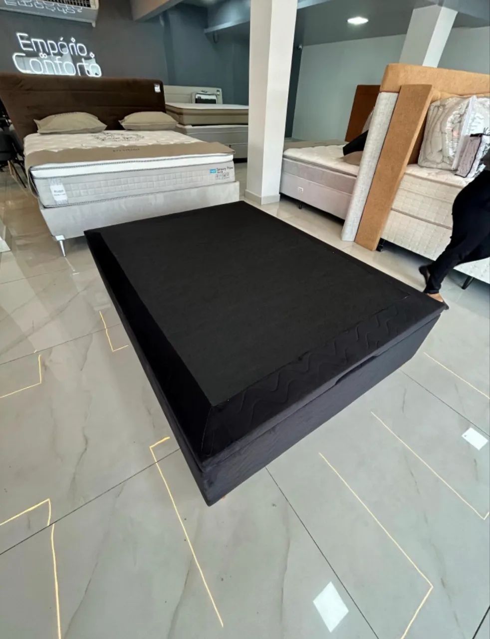 BASE BAÚ SUED CASAL SOFTFLEX