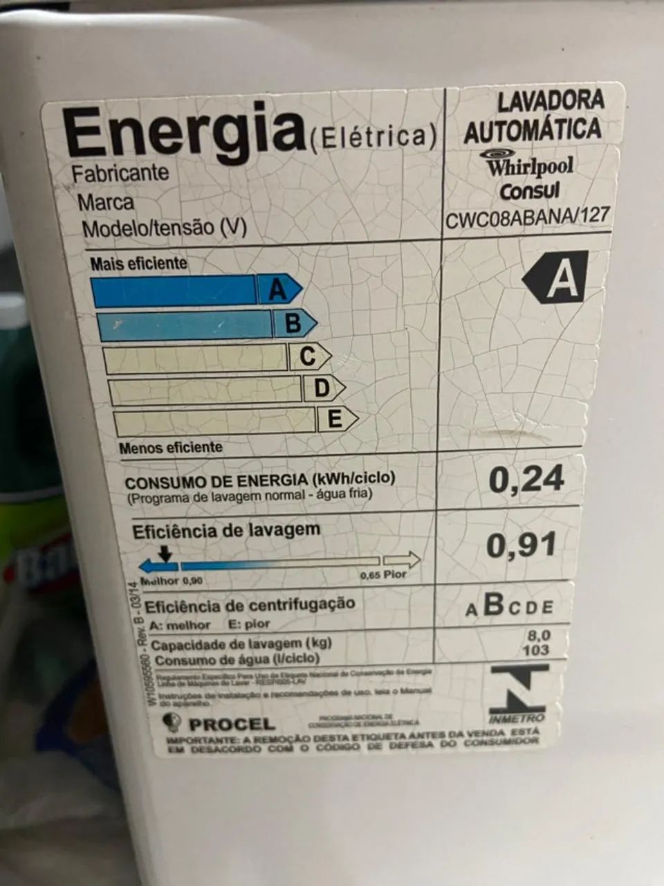 Máquina de Lavar Consul 9 kg com vazamento  - Foto 4