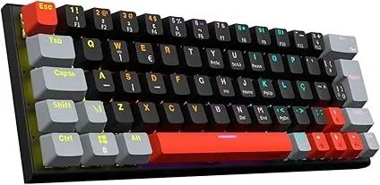 Teclado Mecânico PCYES Kuromori Black Vulcan Blue Switch LED Rainbow - Foto 2