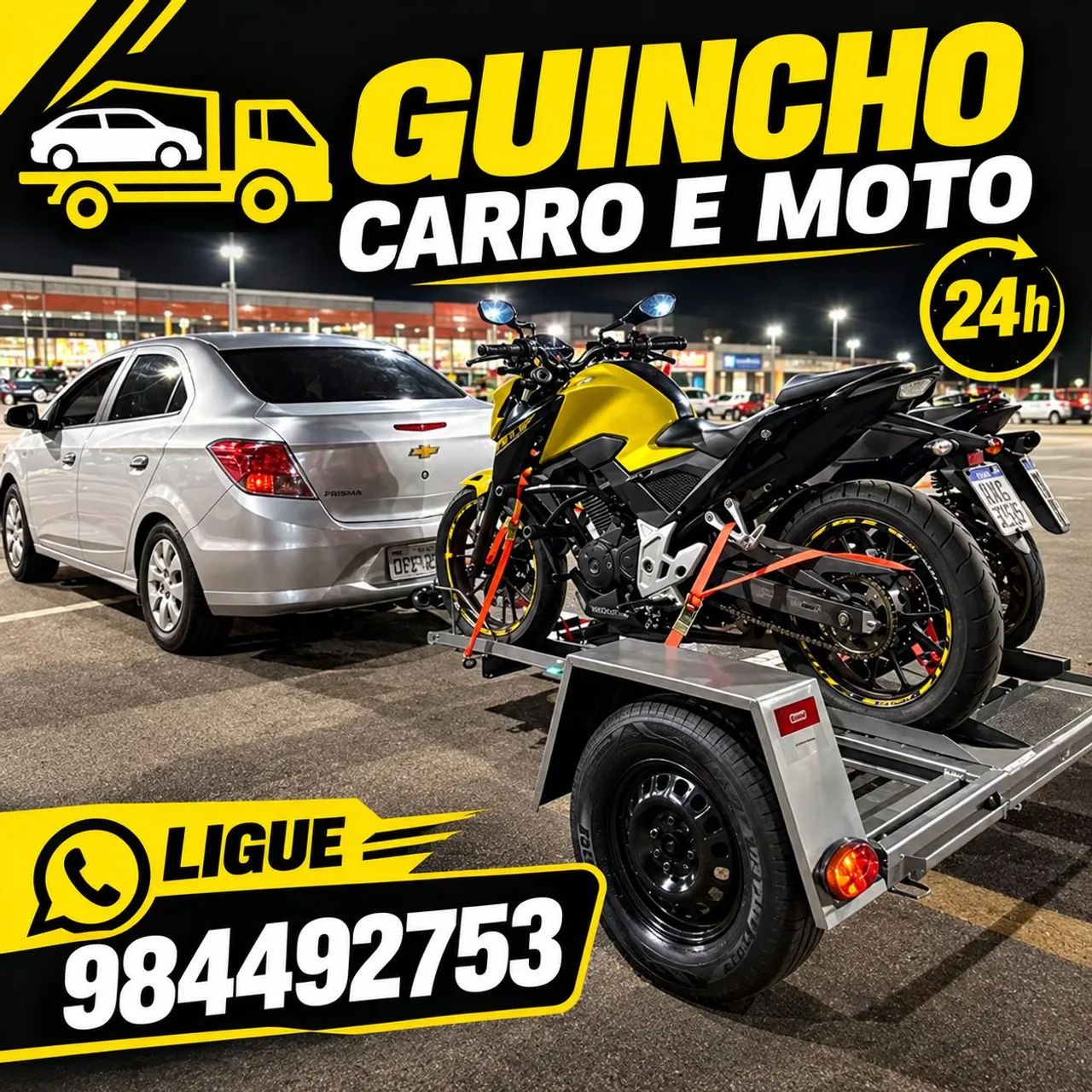 Guincho reboque moto.