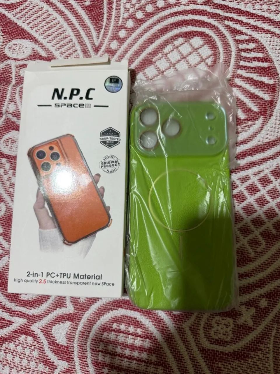 Capa para iPhone 17 Pro Max - Couro Ecológico com Anel Magnético (Verde)