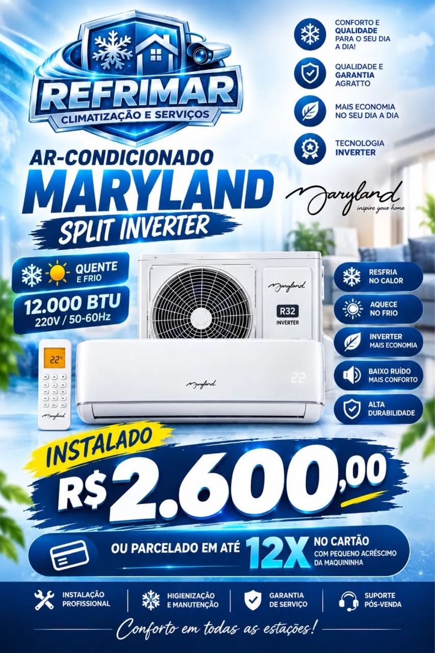 Ar condicionado na caixa