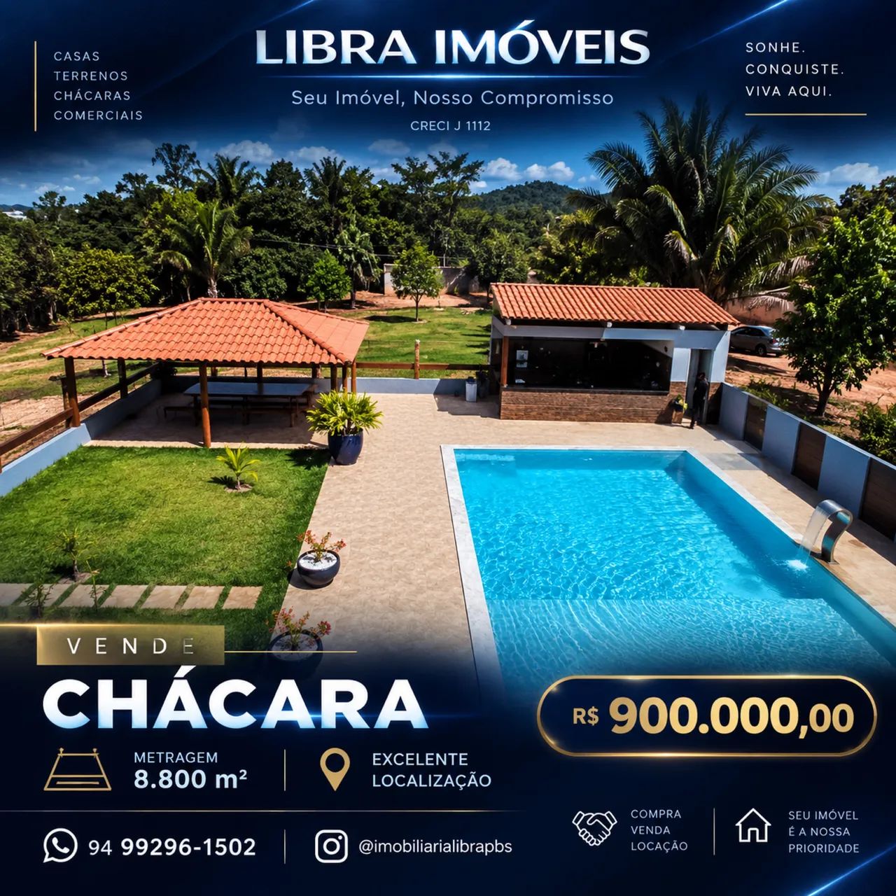 IMOBILIÁRIA LIBRA IMÓVEIS VENDE CHÁCARA