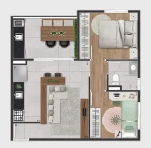 PLANTA 43m²