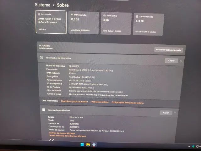 Pc Gamer - R7 5700x - Foto 2