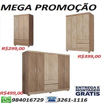 Super Promoção de Lindos Guarda Roupas Novos na Caixa Aparti 299,00