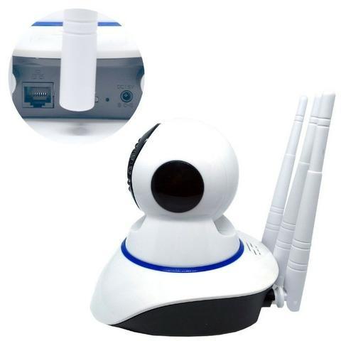 Câmera Ip 3 Antenas Wireless Sem Fio Onvif Wifi Hd Sensor Noturna Rotação App Smartphone - Foto 3